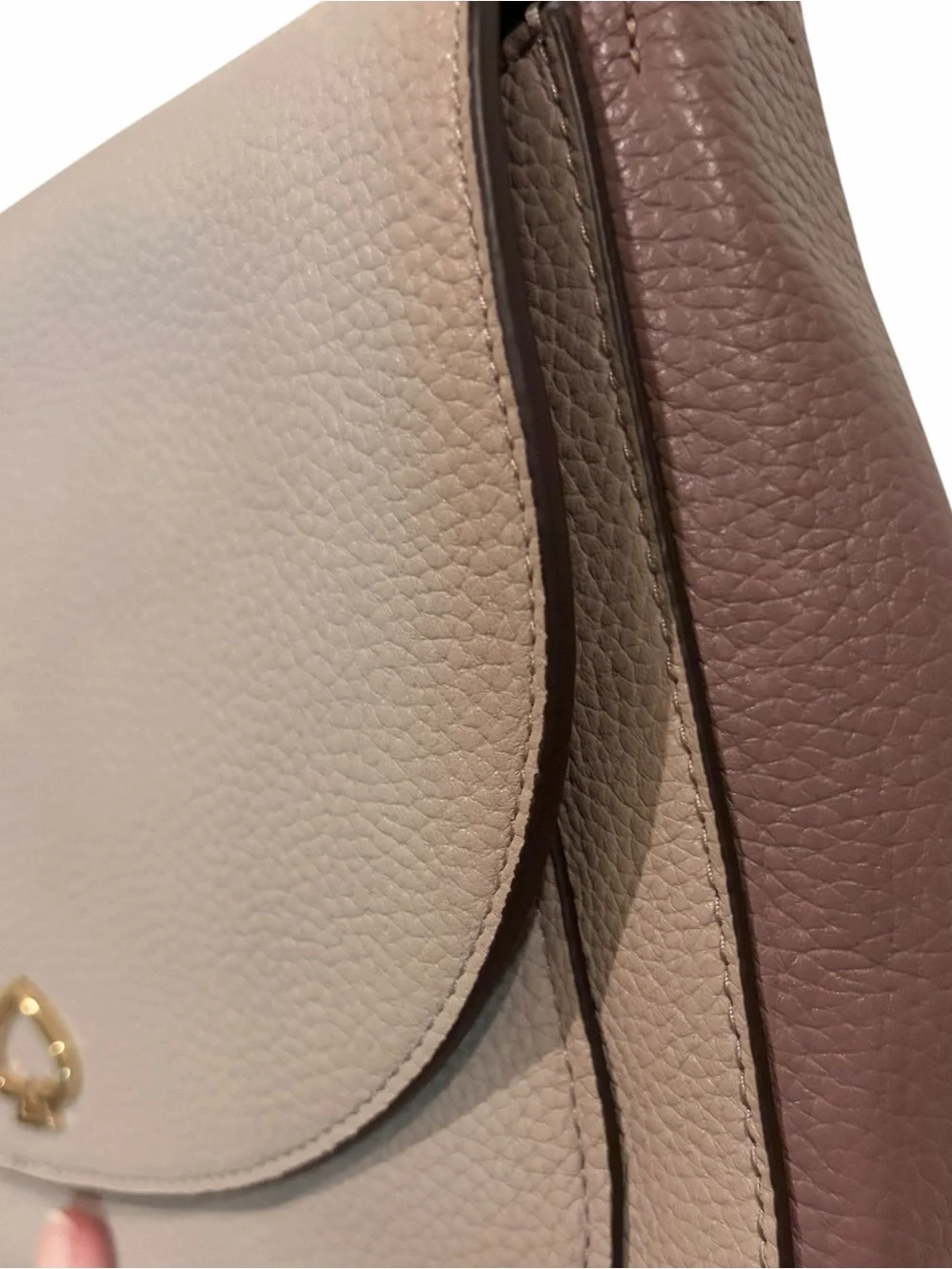 kate spade Kailee taupe & rose burgundy side leather snake print top handle bag